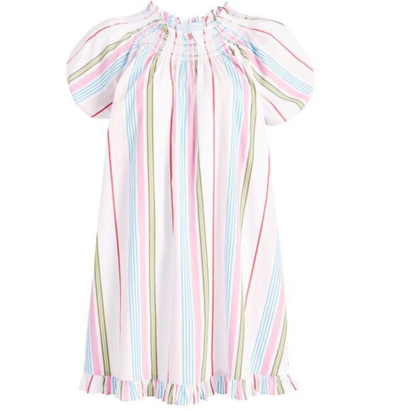 NWOT Hill House The Genevieve Nap Dress Size Medium Rainbow Stripe Cotton Medium - Picture 2 of 15